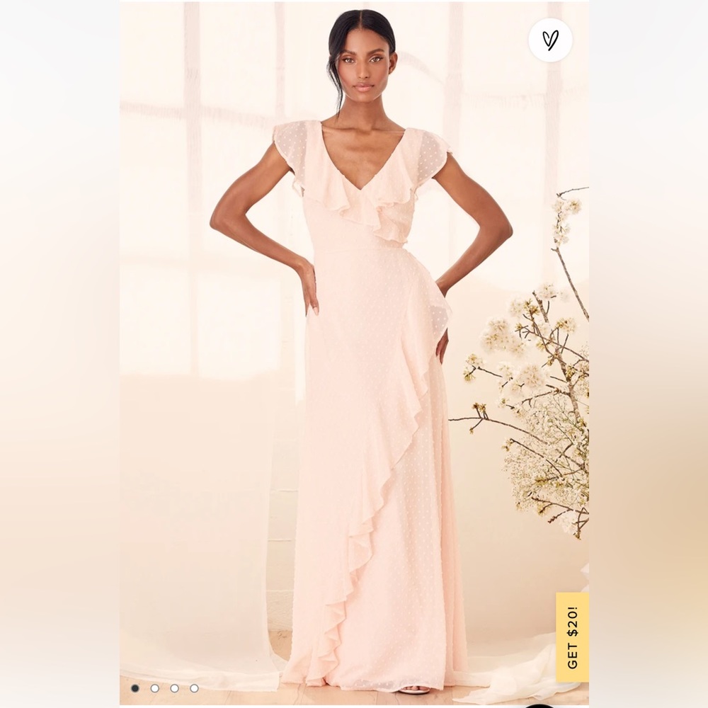 Lulu’s fearless love blush dress, size M